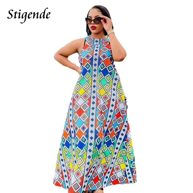 

Stigende Women Summer Sleeveless Maxi Long Dress Fashion Loose a Line Tank Dress
