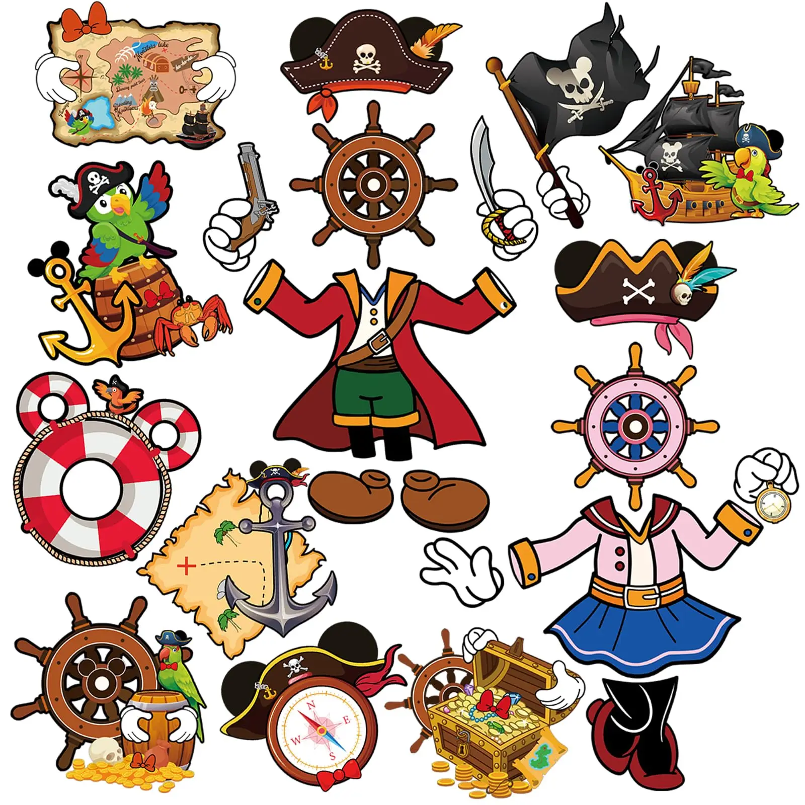 27 Decorazioni Magnetiche Per Porte Da Crociera - Adesivi Animali Marini - Impermeabili E Riutilizzabili - Per Cabina, Frigorifero, Auto, Carnevale
