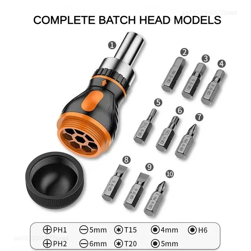 Screwdriver Set MIJIA 9 In 1 Adjustable Ratcheting Magnetic Nut Driver Multifunctional Electronic Repair Hand