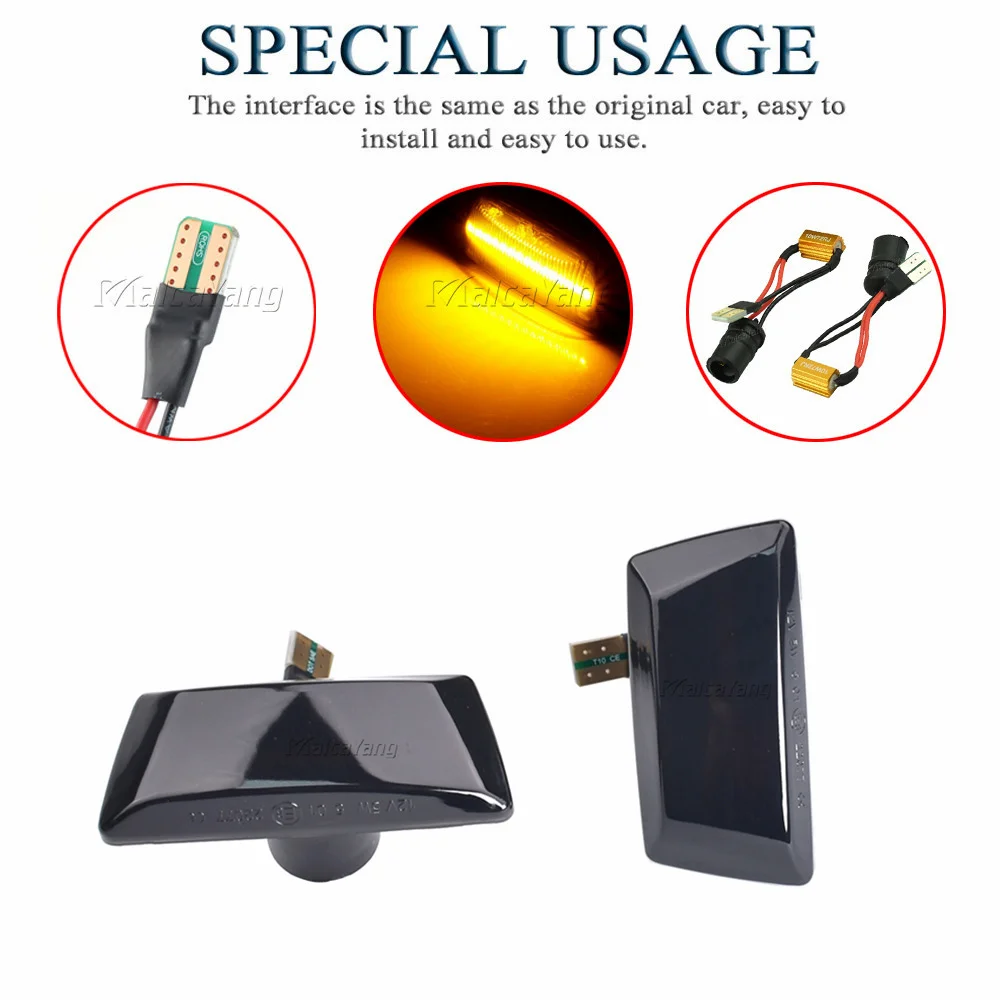 Intermitente Lateral LED Ahumado Para CHEVROLET AVEO, CRUZE, ORLANDO Y CADILLAC BLS, CTS (2008-2018) - Sistema Canbus, Plug & Play
