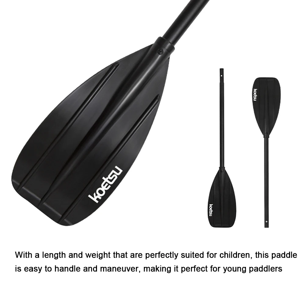 Kids Aluminum Alloy Boat Rafting Kayak Paddle Fishing Boat Thickened Hand Paddle Detachable Rubber Oars Boating