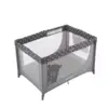Portable Crib Baby Playpen with Mattress and Carry Bag Grey 2