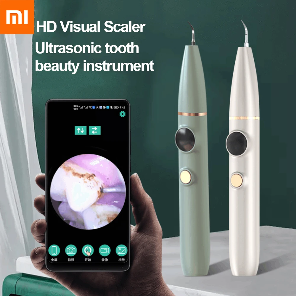 

Xiaomi Youpin Visual Ultrasonic Dental Scaler For Teeth Tartar Stain Tooth Calculus Remover Electric Sonic Teeth Plaque Cleaner