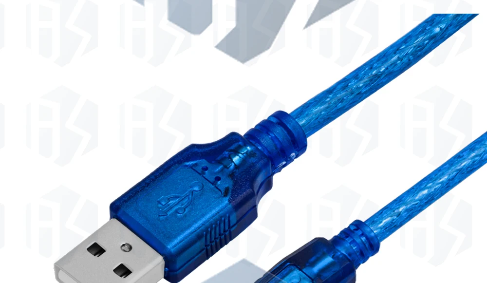 EGBO 30cm Typ-C Mini Micro USB-B USB Transparentes Blaues Kabel mit Stabiler Übertragung, PVC-Kunststoff, Verzinntes Kupfer, Datenübertragung – Detail 7