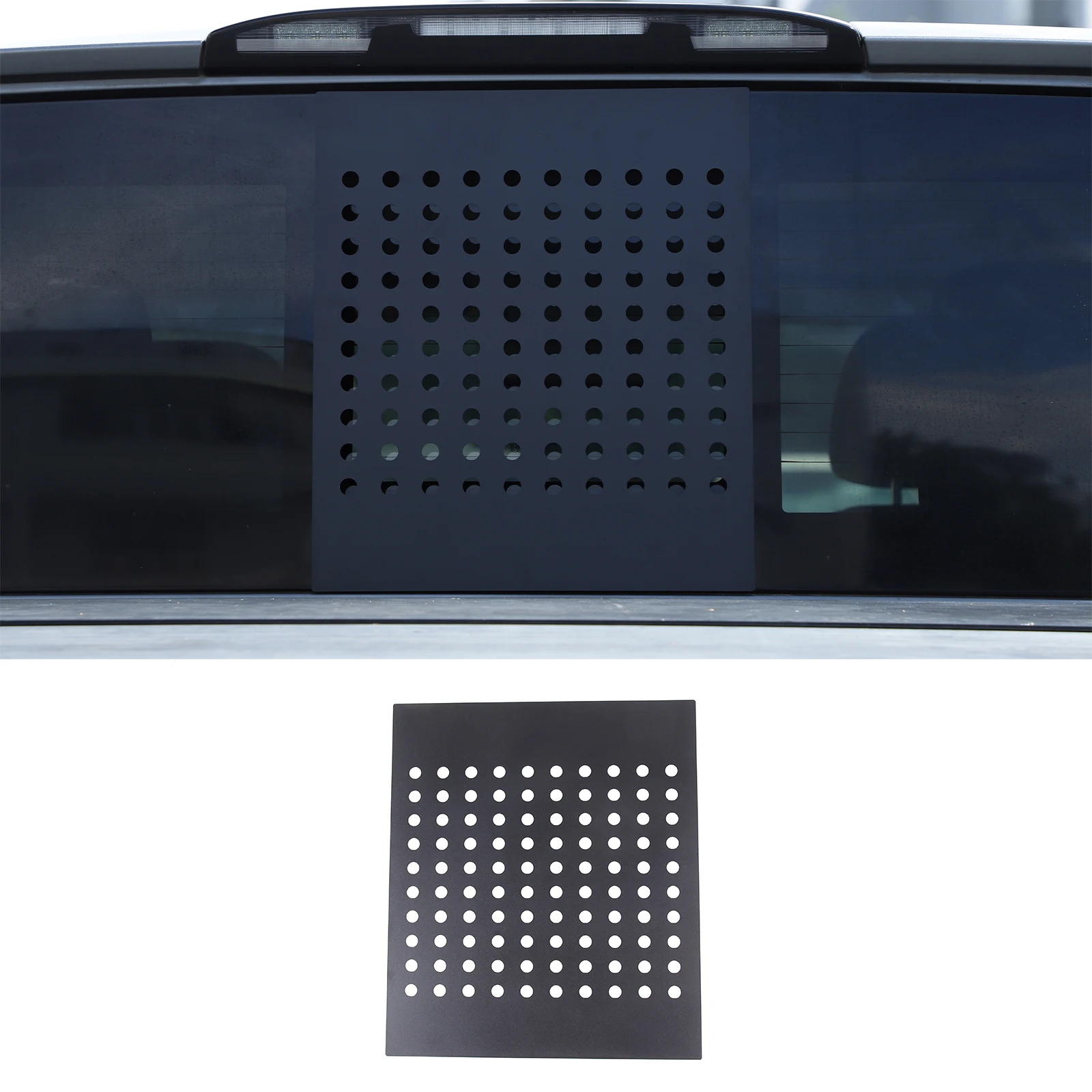 for-nissan-titan-2016-2023-aluminum-alloy-black-rear-windshield-honeycomb-panel-trim-sticker-car-protection-accessories