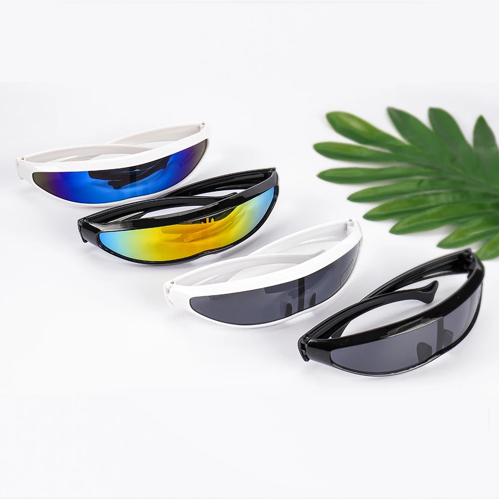 Futuristische schmale Zyklop Visier Sonnenbrille Laserbrille Uv400