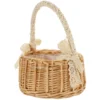 Woven Rattan Basket Storage Bins Flower Home Decor Material Eco Friendly Baskets For Snacks Kitchen Living Room Containers 1
