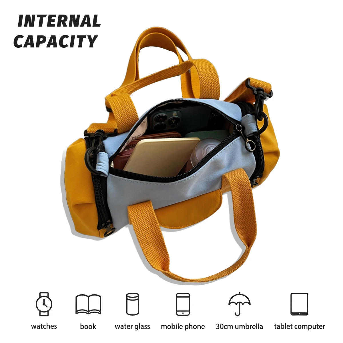 Toast Bag Women's New Summer Yoga Bag Versatile Water-Repellent Shoulder Bag Crossbody Bag Men's Fashion Commuter Class Bag Travel Outdoor Sports Backpack