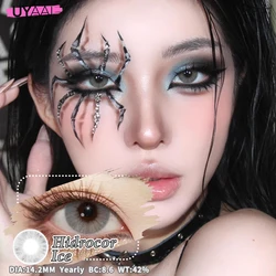 Halloween Cosplay Contact Lenses - Black, White & Pink Yearly Lenses (Hidrocor ICE)