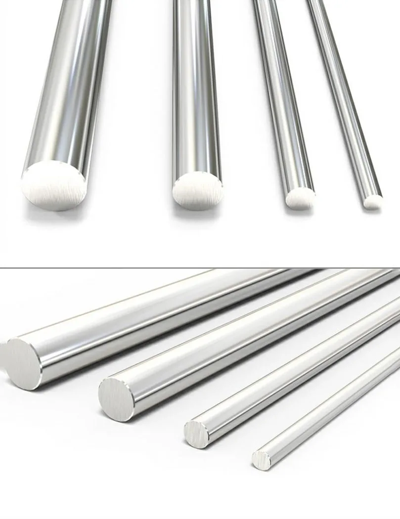 8mm 10mm 12mm Chrome Plated Bushing Rod Axial Axis, Hardened Linear Axis, Stainless Steel Round Bar Guide Rai