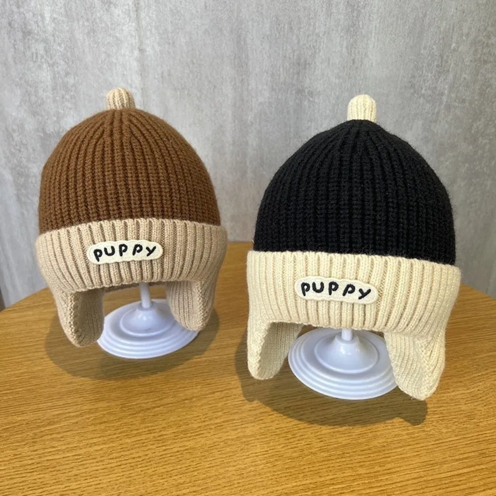 New Knitted Pacifier Pullover Cap Warm Coldproof Ear Protection Hat Windproof Beanie Hat 0-3Y