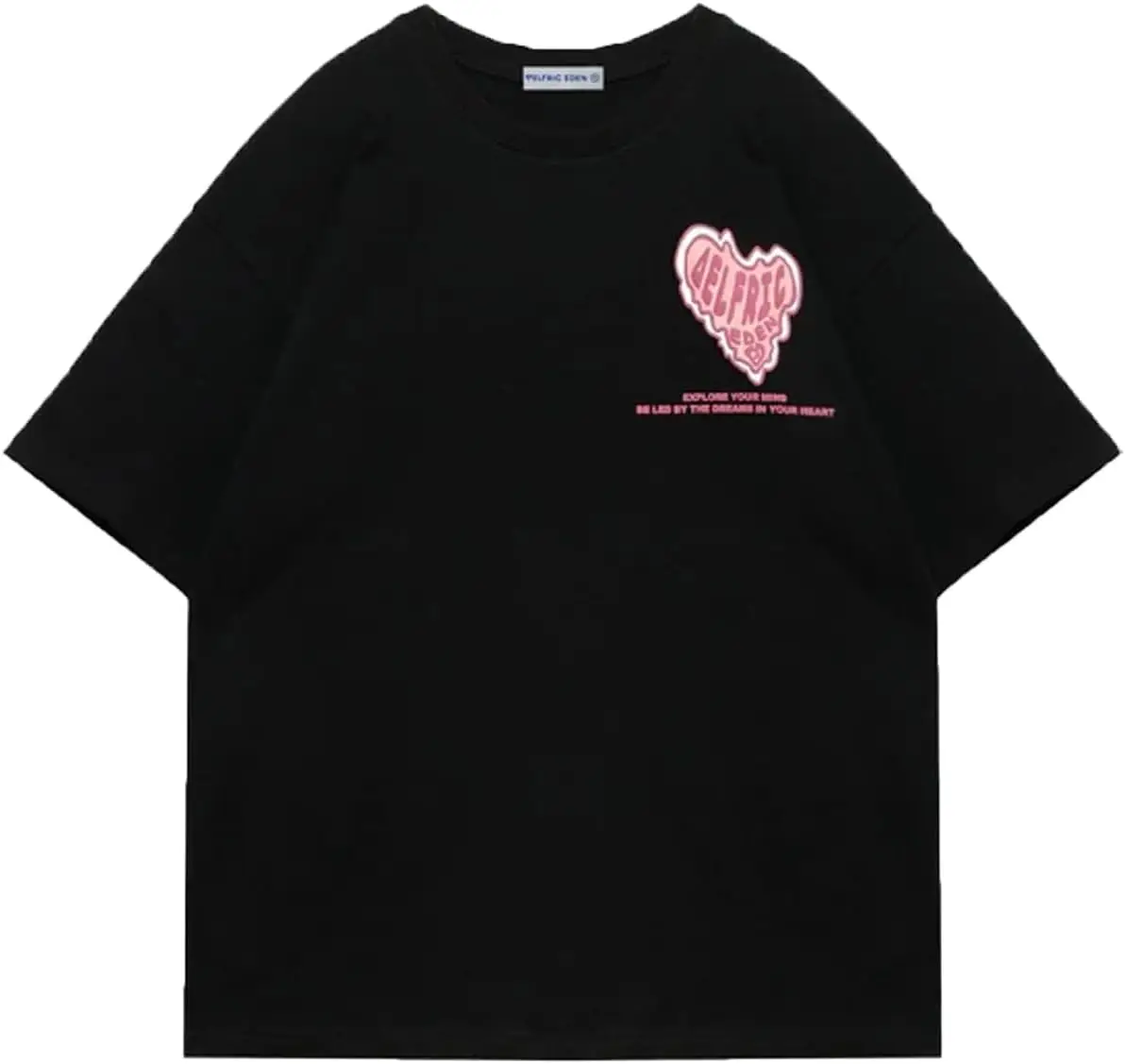 Aelfric Eden Harajuku Oversized T-shirt voor heren, met print, vintage, grafische print, ronde hals, voor dames, Aprikose15, S Aelfric Eden Harajuku Oversized T-shirt voor heren, met print, vintage, grafische print, ronde hals, voor dames, Aprikose15, S