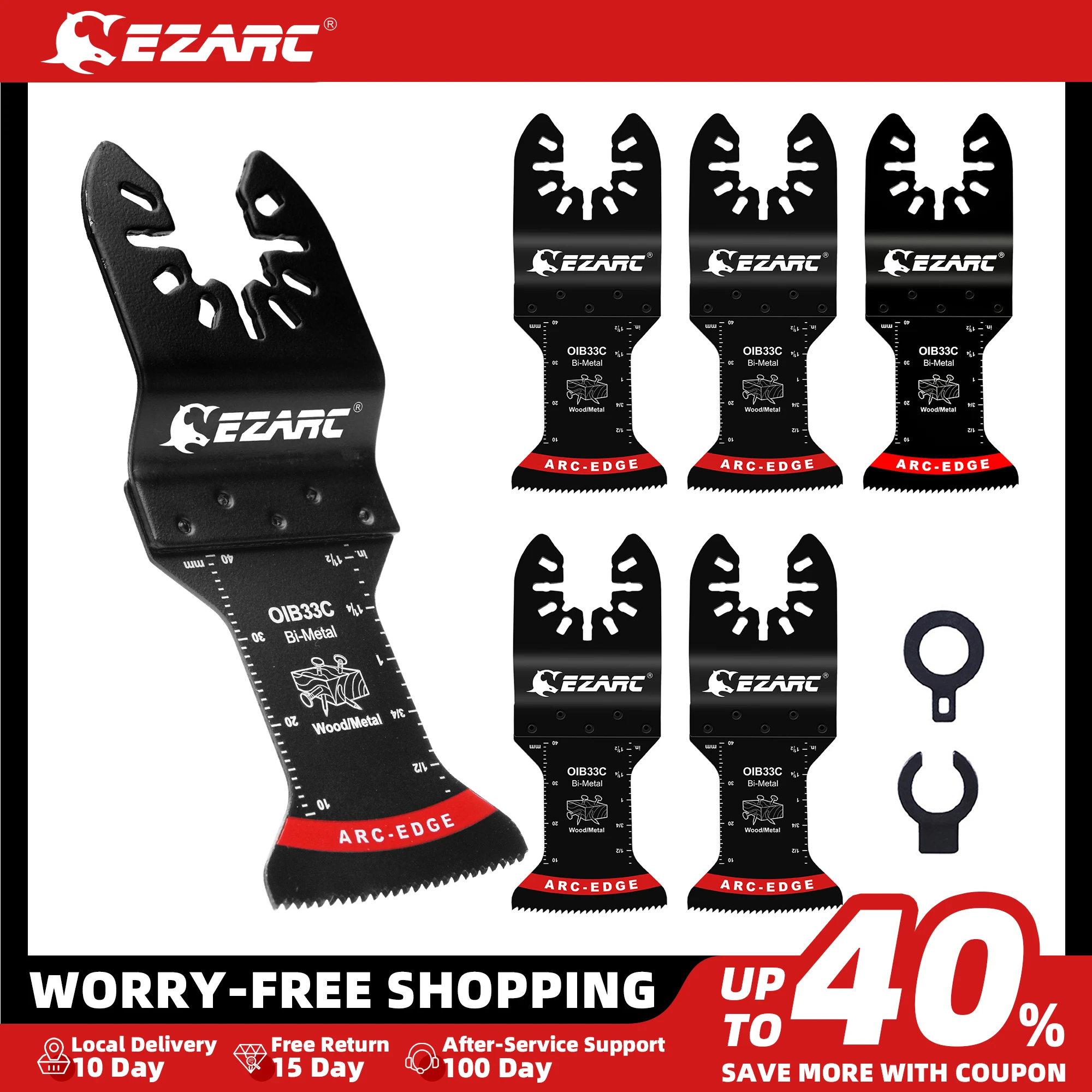 EZARC BiMetal Oscillating Saw Blade 5PCs Arc Edge Oscillating
