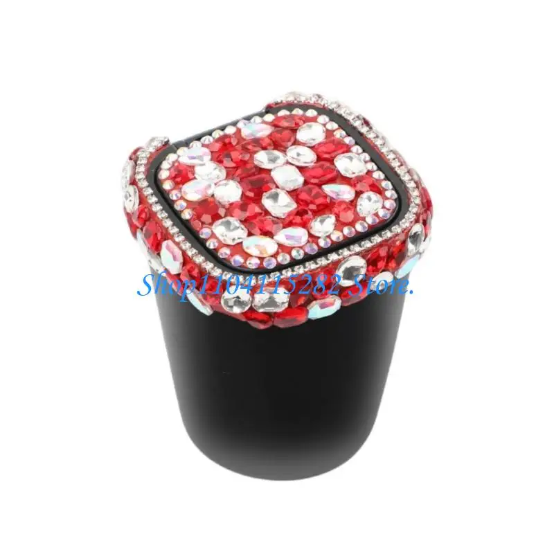 파란 LED 빛과 모조 다이아몬드 악센트를 가진 차 대쉬보드 재떨이 콘테이너
