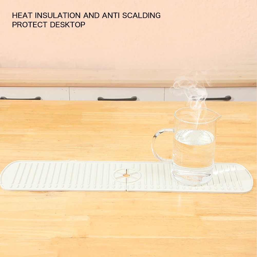 Kitchen Faucet Splash Pad Silicone Sink Faucet Splash Guard Mat Sponge Drain Rack Countertop Protector for Bath Kitchen Gadgets