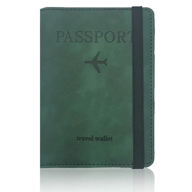 Premium Leather RFID Blocking Card Case & Passport Holder Wallet