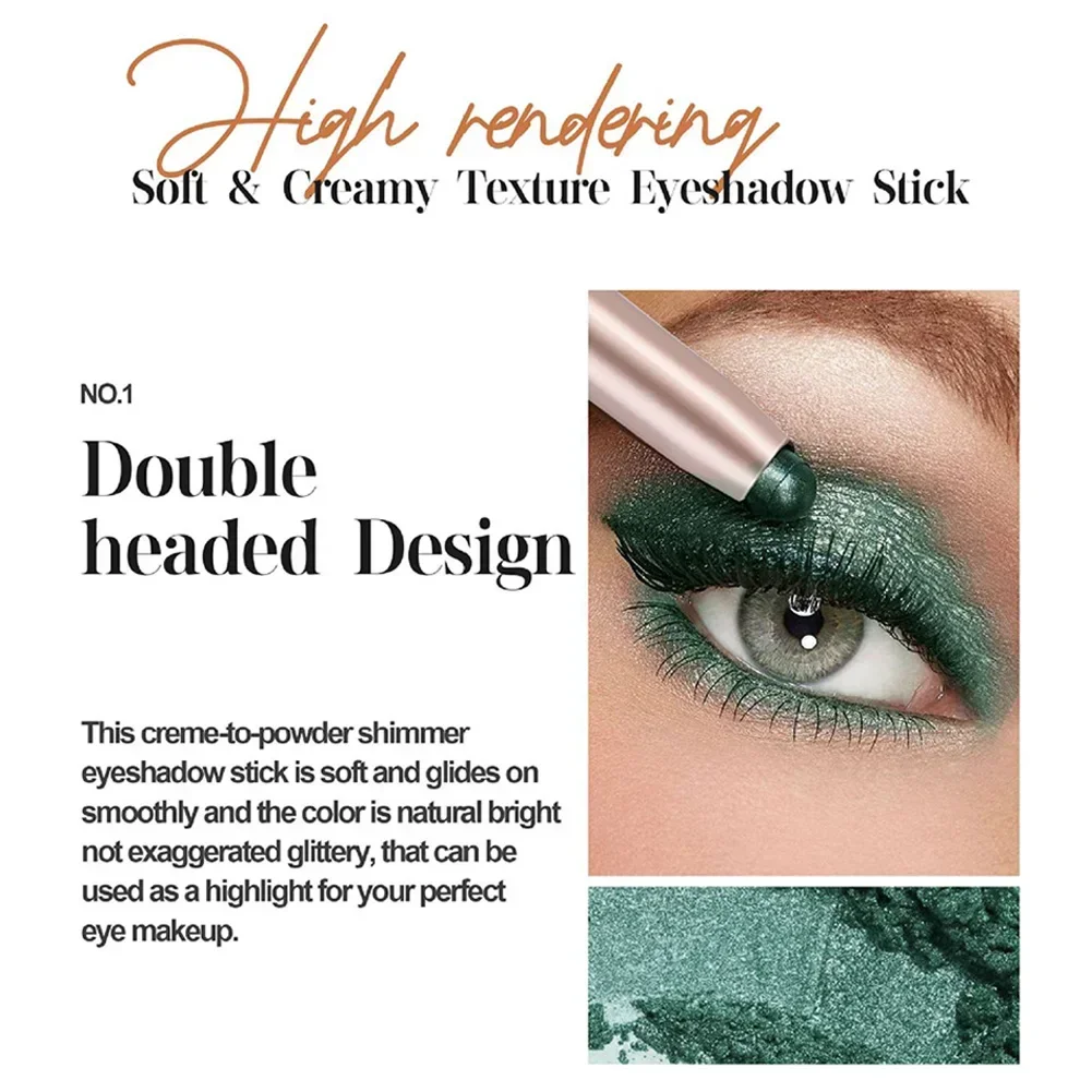 Pearly Eyeshadow Pen Eyelid Under Crease Pen Shimmer Glitter High Pigment Brightening Monochrome Eyeshadow Makeup Stick 4