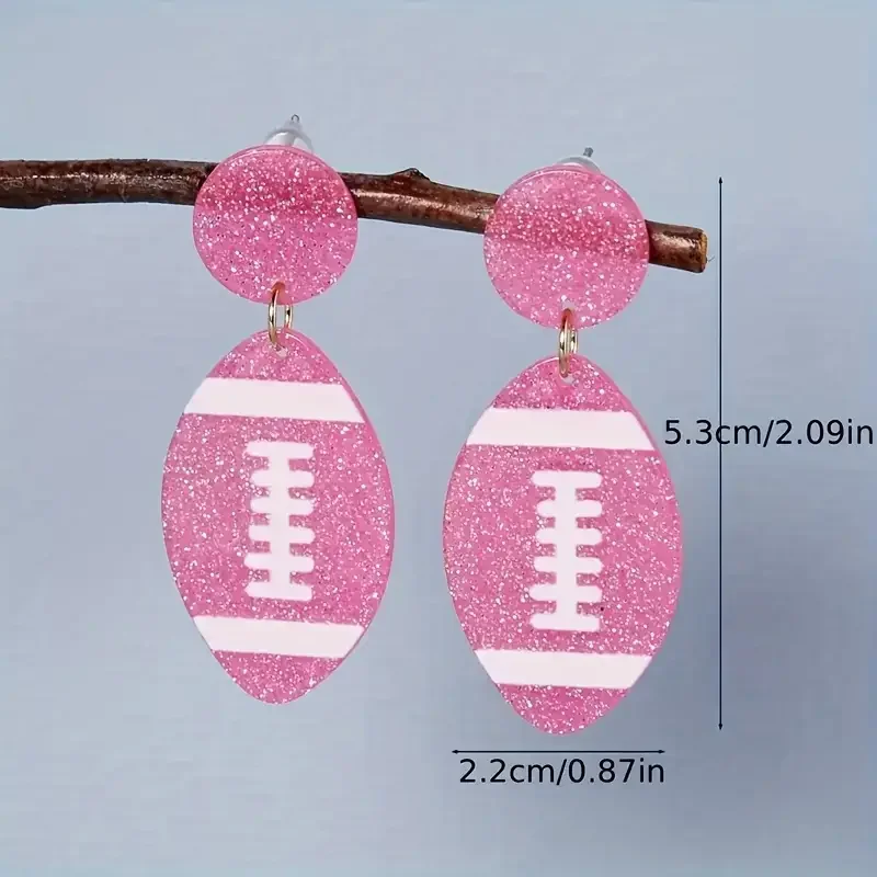 Dangle Earrings 1 Pair Football Baseball Basketball Rugby Fashion Earrings For Mother Gifts