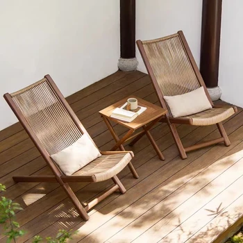 Sedia a Sdraio da Giardino per Esterni, Sedia Relax per Balcone e Patio, Sedia da Campeggio, Sedia in Rattan, Popolare nelle Recensioni Online, Impermeabile