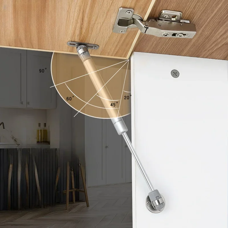 2Pcs Cabinet Door Gas Spring Hinge 3KG-20KG Gas Struts Kitchen Cupboard Hydraulic Hinge Strut Lid Support Box Furniture Hardware cabinet door hinges