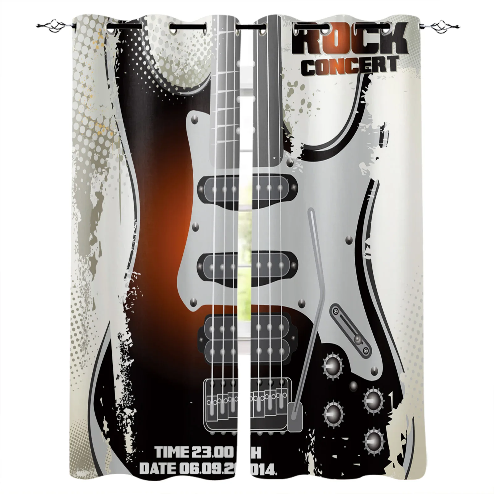 

Rock Music Guitar Blackout Curtains Window Curtains For Bedroom Living Room Decor Window Treatments