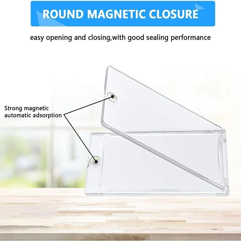 Magnetic Card Holder Set - Premium Display Case for Trading Cards, Sleeves, and More