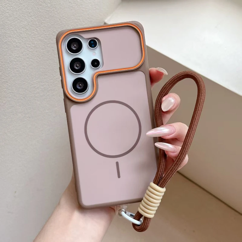 Liquid Silicone Magnetic Lanyard Phone Case - Portable Shock Resistant Protective Cover