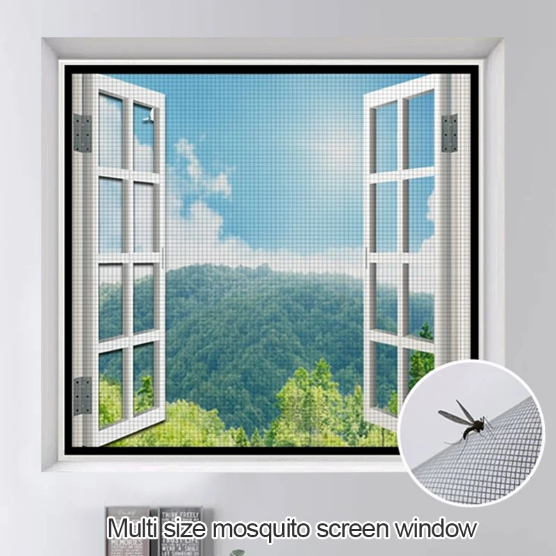 Mosquito Net Anti Mosquito Window Screens Self-adhesive Reusable Washable Mesh Summer