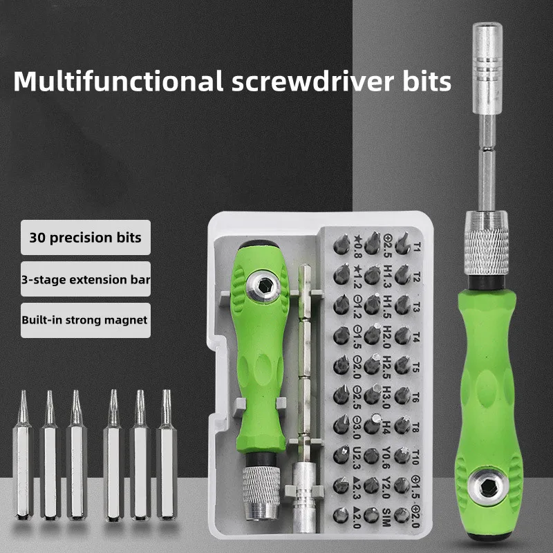 

32 in 1 screwdriver set Mobile phone digital disassembly repair tool Hardware magnetic precision screwdriver Ratchet screwdriver