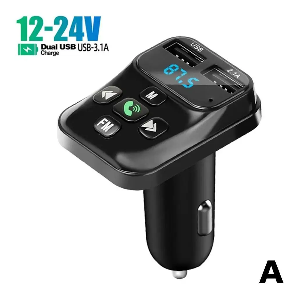 

Car Charger FM Transmitter Bluetooth Audio Dual USB Car MP3 Player Autoradio Handsfree Charger 3.1A Fast Charger Support TF Card