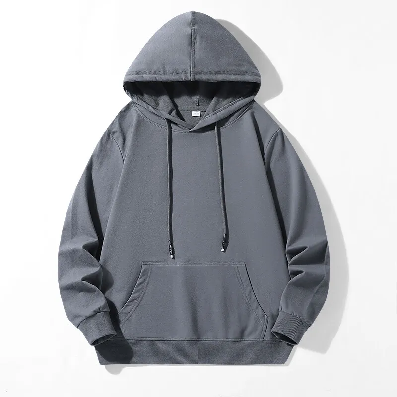 

2023 New Hoodie Sweatshirts Men Cotton Casual Pullover Streetwear Hip Hop Solid Hoodies Black Hooded Sweatshirts Men Plus Size