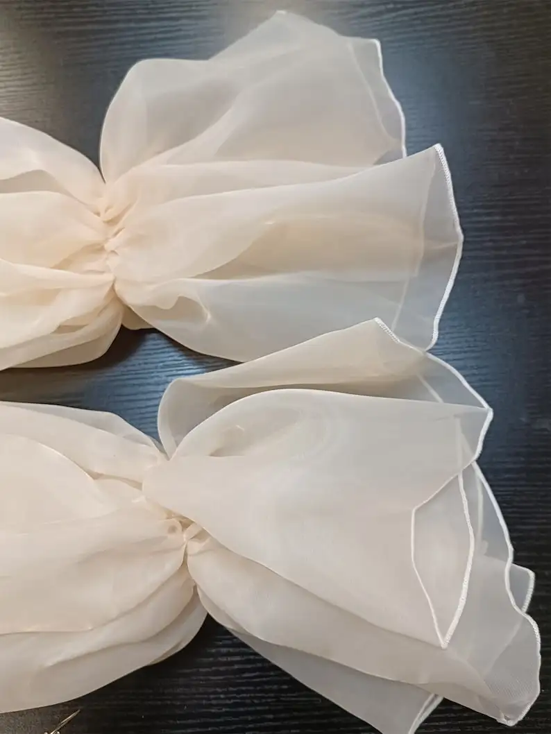 Wedding Dress Gloves Wedding Sleeve Accessories Organza Wedding Sleeves Puffy Removable Gloves Champagne Cap Sleeve Women Bride Accessory Formal Party Bridal Accessories