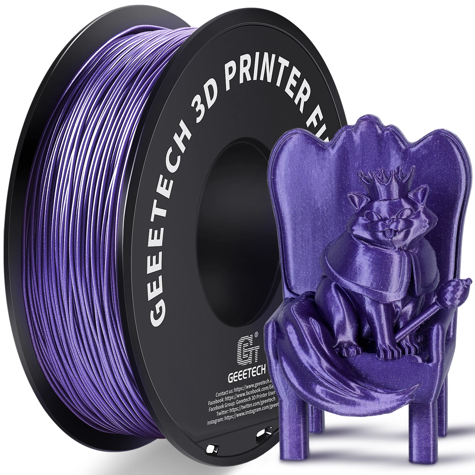 Geeetech-sparkly Pla Filamento para Impressora 3d Material Plástico Várias Cores Impressora Fdm Precisão 0.03 mm Fdm 1kg 1.75 mm
