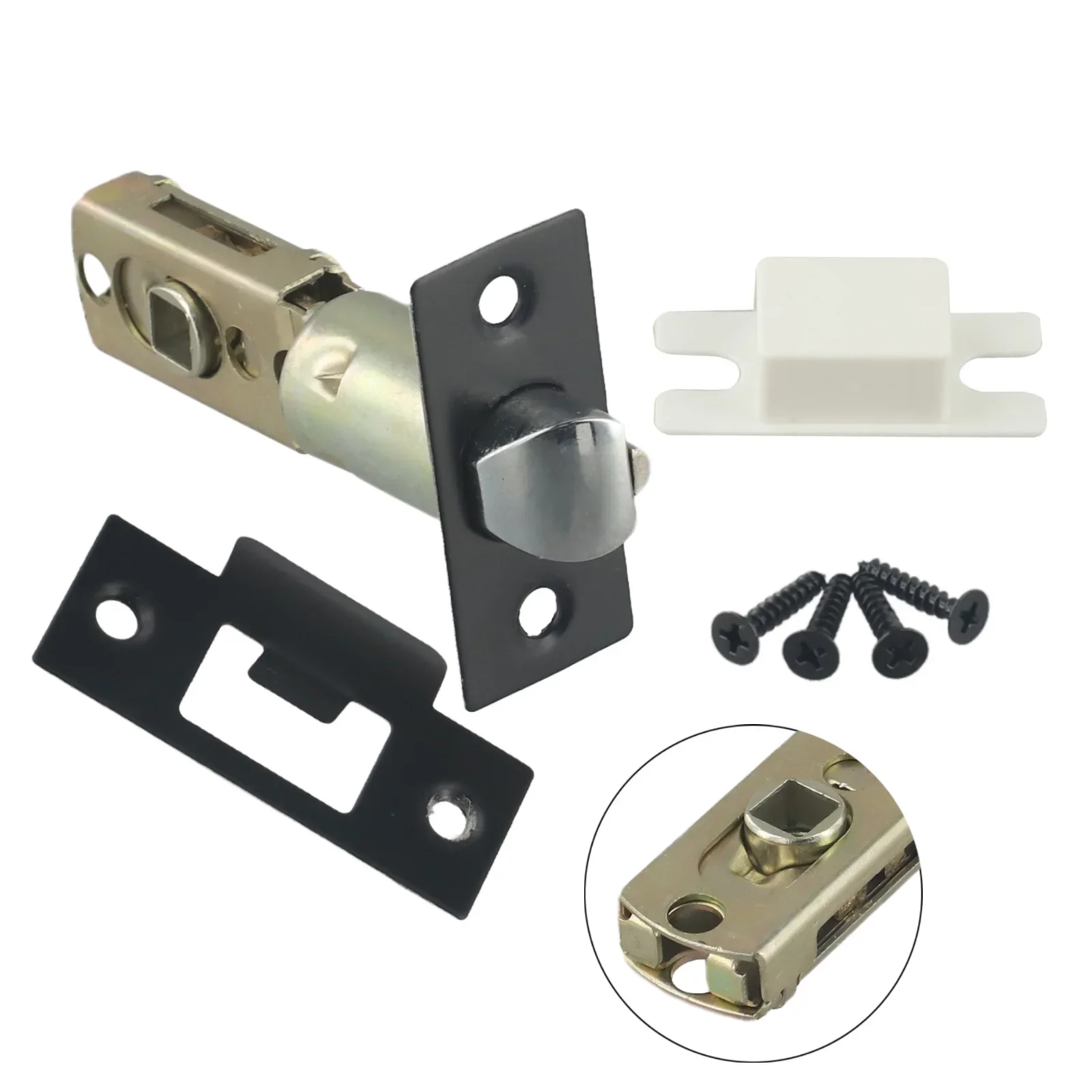 Bathroom Door Lock Body Washroom Single Tongue Lock Bolt Door Core Hardware 45 Degrees 60-70 Adjustable Body ﻿
