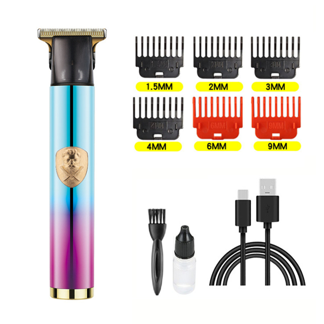 Clipper Electric Clippers New Electric Men's Retro T9 Style Buddha Head Carving Oil Head Scissors