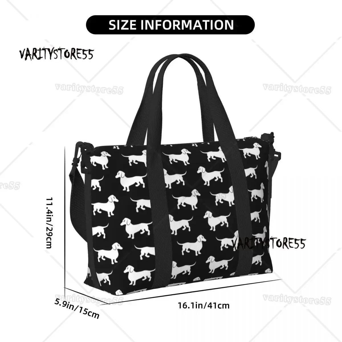 Wiener Dachshunds Badger Tote Bag for Women Large Capacity Puppy Sausage Dog Gym Beach Travel Bags