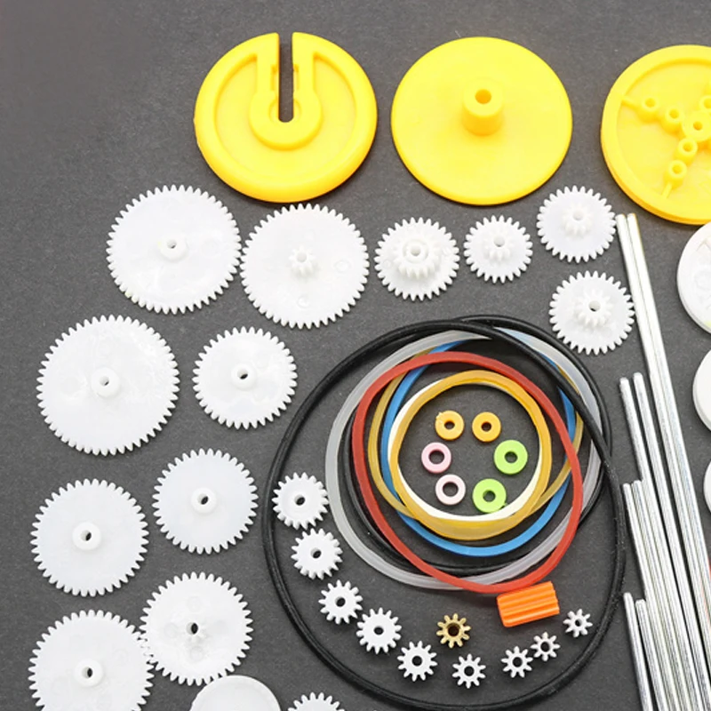 Motor Gear Transmission Gear 82PCS/Set Mixed Plastic Gear Bag Motor Gearbox small toy robot motor Transmission Gear 0.5 Mold DIY Handmade Toy Accessories