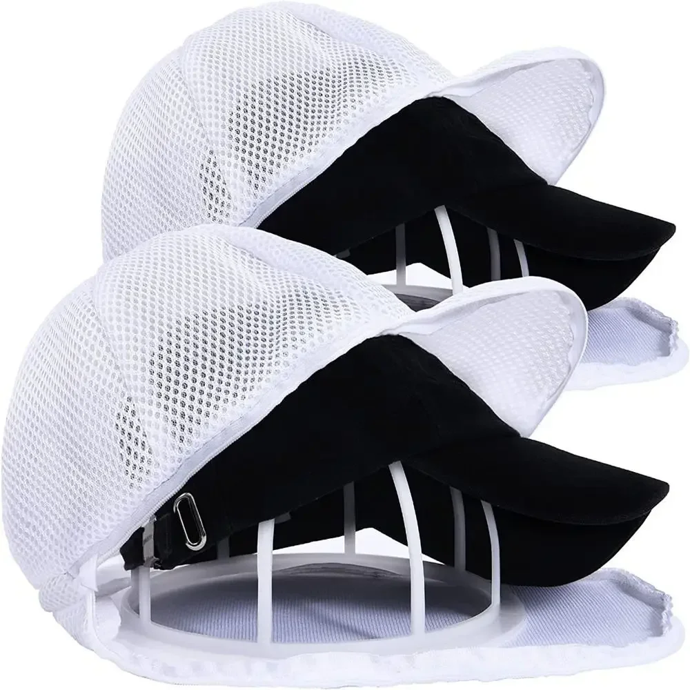2pcs New Dishwasher Hat Wash Protector Baseball Hat Washer Laundry Hat Washer Baseball Wash Bags Washing Hat Rack Laundry Bags 3