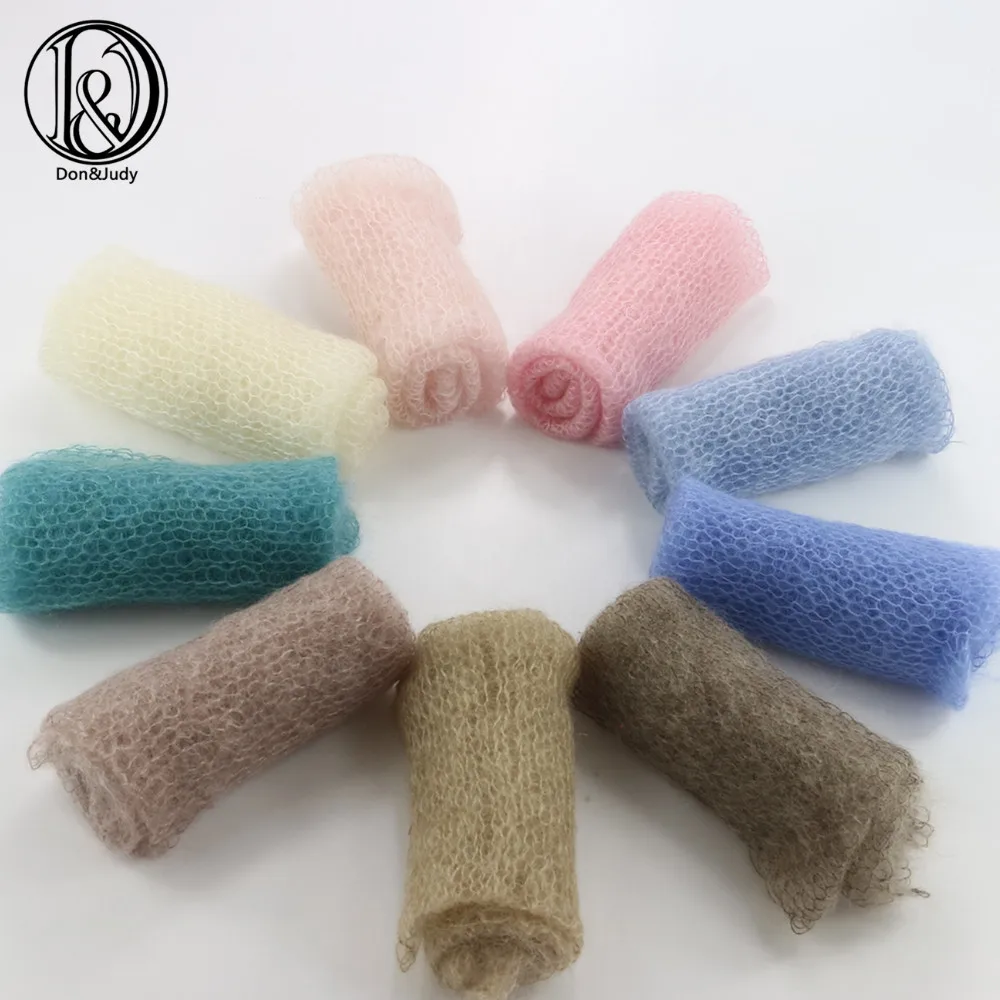 Don&Judy Newborn Photography Blanket Wraps 60x30cm Soft Baby Infant Anniversary Photo Shooting Prop Stretch Backdrop Accessories photo shoot 3pcs lot handknit soft stretch real mohair wraps 60x30cm infant cloth for newborn baby photography accessories