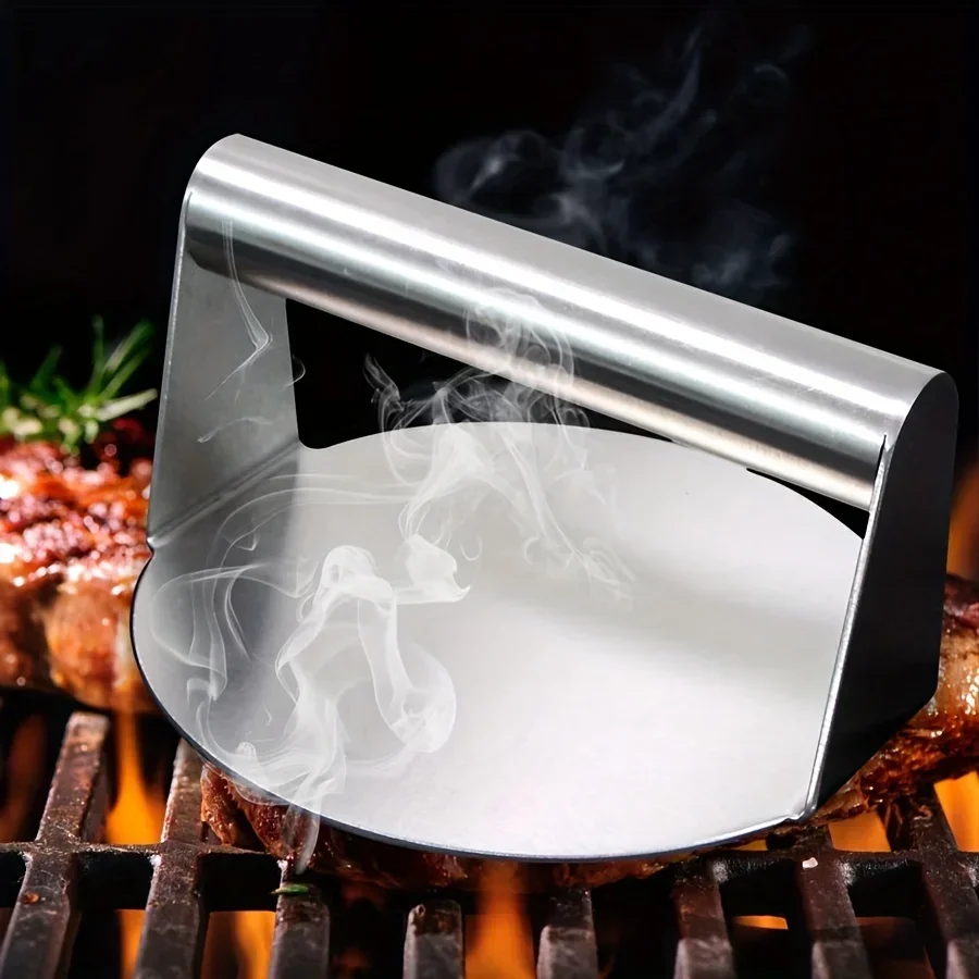 Stainless Steel Smash Burger Press Hamburger Patties Meat Masher Circular Meat Press Mold for Deli Meats Kitchen Accessories burger press burger maker
