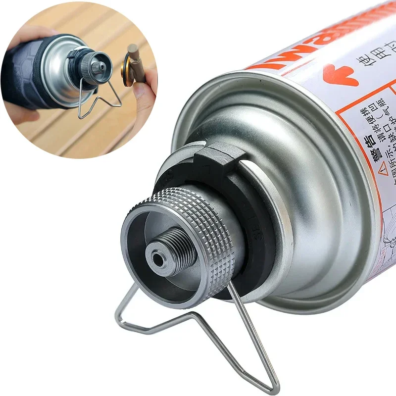 Butane Adapter Bracket Camp Gas Cartridge Head Conversion Adapter Nozzle Bottle Input Screw Type Lindal Valve Output 1/2 Pcs