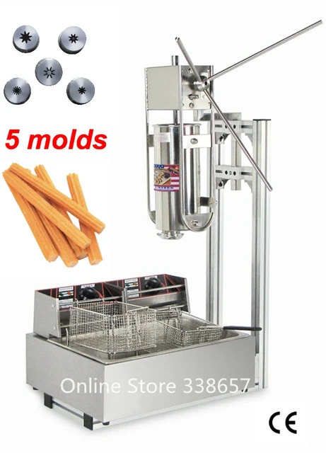 Commercial 3L Maquina para hacer churros with 6L gas fryer