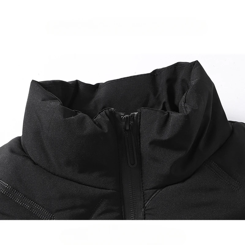 Thickened cotton Vest men's Windproof cold proof vest Autumn winter Feather vest Keep warm shoulder Thickened outerwear Running 3