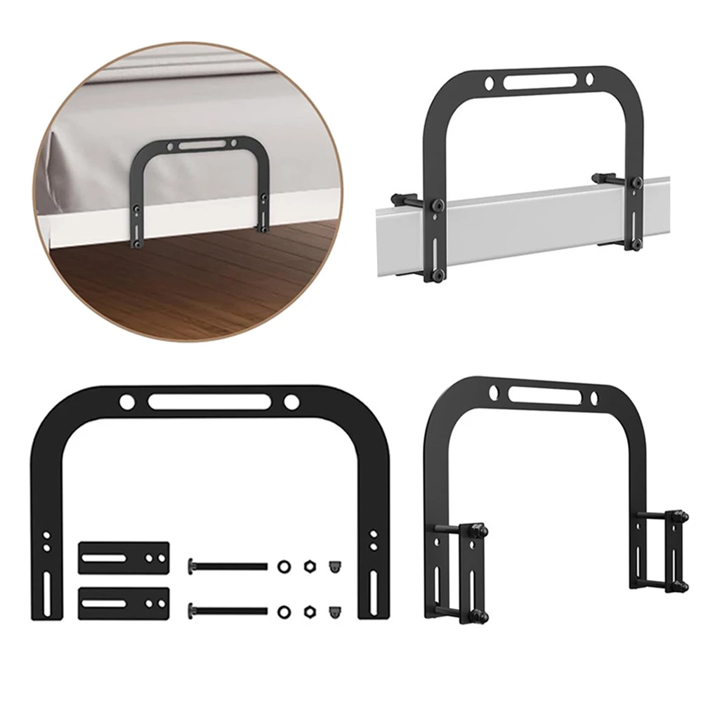 2pcs Bed Mattress Non-Slip Brackets Prevent Mattress Sliding Holder Frame Retainers Bar Sliding Stopper Tool For Asjustables Bed Mattress Grippers