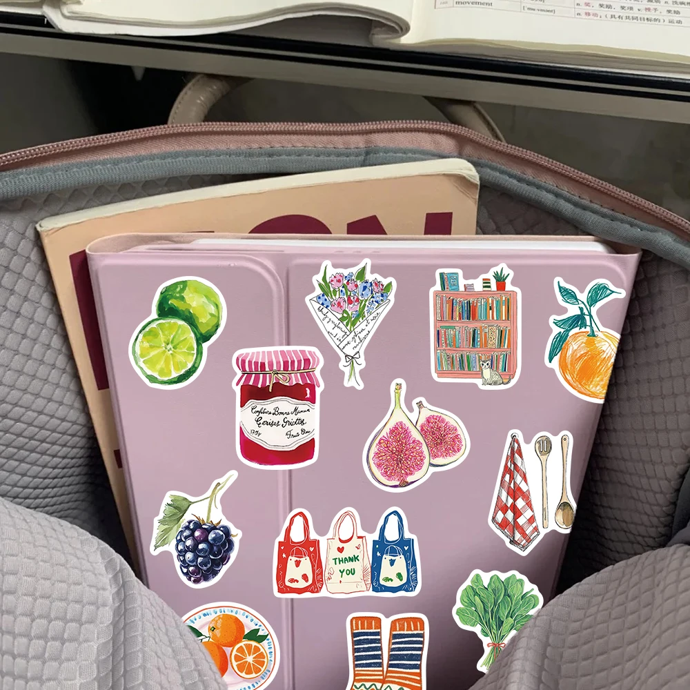50pcs Vintage Painting Stickers Art Stickers Cartoon Graffiti Decal DIY Scrapbook Journal Luggage Skateboard Decorative Stickers - 5