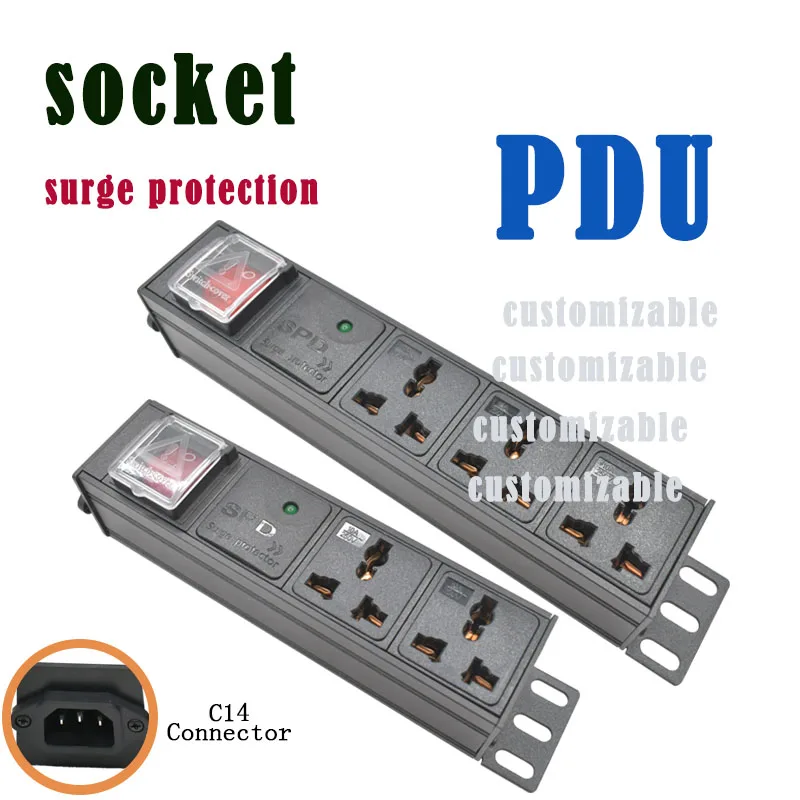 C14 port PDU power strip 10A Universal socket Network Cabinet Sba800c4549a0428ea909ad85510524f8Q