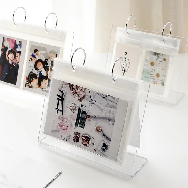 Átlátszó Fotóalbum Photocard Binder 64 Zsebek Holder Instax Album Desk Calendar Kpop Polaroid - Image 3