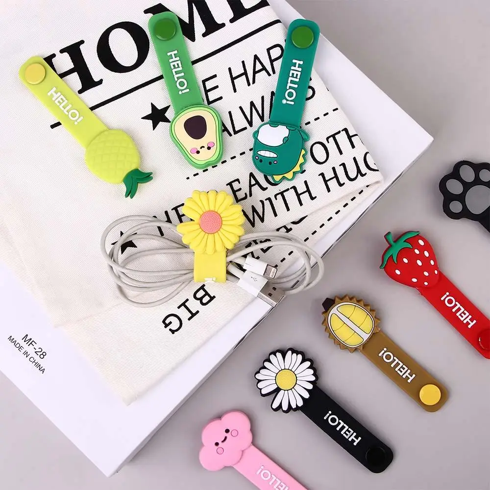 Holder Headphone Storage Cord Wrap USB Cable Storage Cable Organizer Silicone Winder Data Line Protector Clip Bookmark