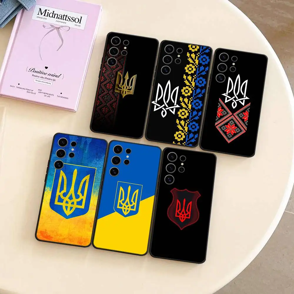 Ukrainian Flag & Girl Design TPU Soft Phone Case Cover