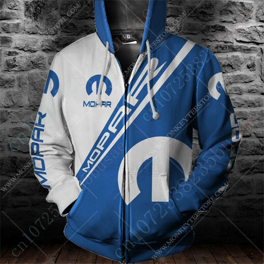 Mopar Anime 3D Printing Oversize Hoodie Unisex Zip Hoodies Casual Sweatshirt Top Harajuku Men's